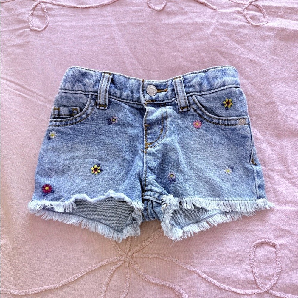 Target Kids' Denim Shorts with Floral Embroidery